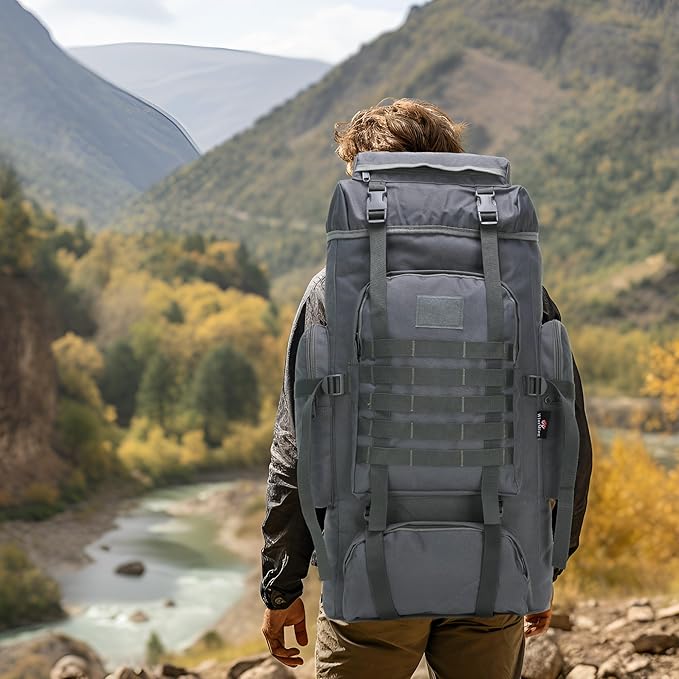Hiking Backpack for Men 70L/100L Camping Backpack Military Rucksack Molle 3 Days Assault Pack for