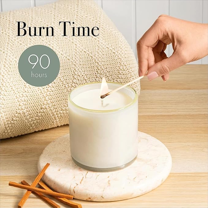LAFCO New York Signature Candle, Feu de Bois - 15.5 oz, 2 Pack - 90-Hour Burn Time - Reusable, Hand