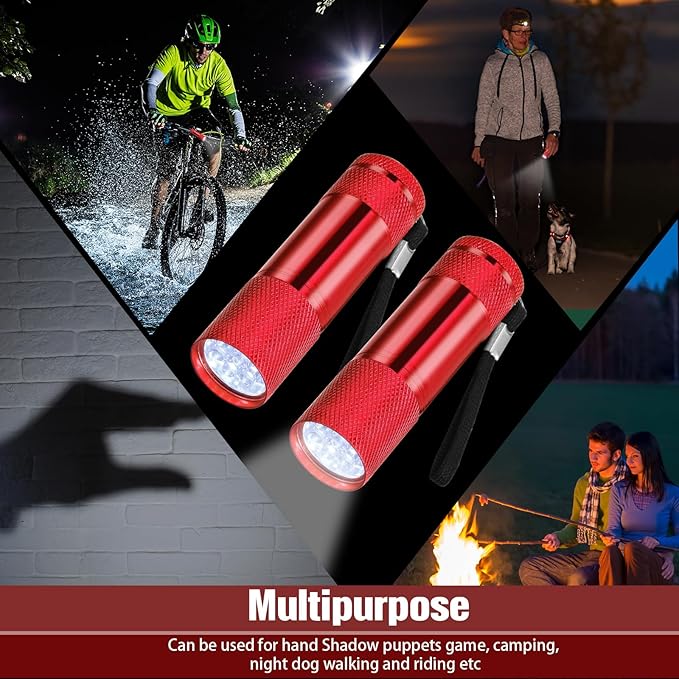 VIHOSE 20 Pcs Mini Flashlights Bulk, Bright Aluminum Handheld Flash Light with Lanyard Small LED