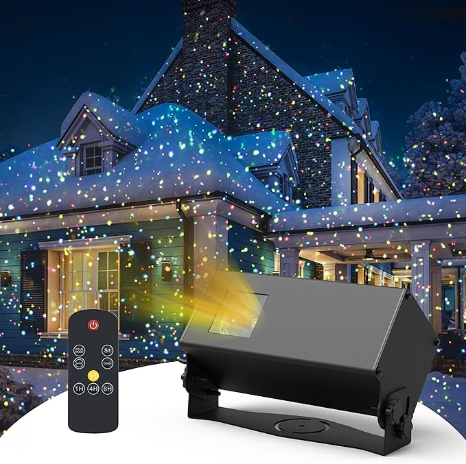 AIRIVO Outdoor Laser Lights Projector, 5 Color Motion Firefly Lights Star Show Projection Light