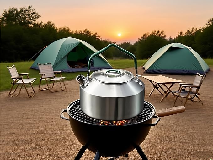 Stainless Steel Camping Cookware, durable, easy to clean, and quick to heat up. Compact camping