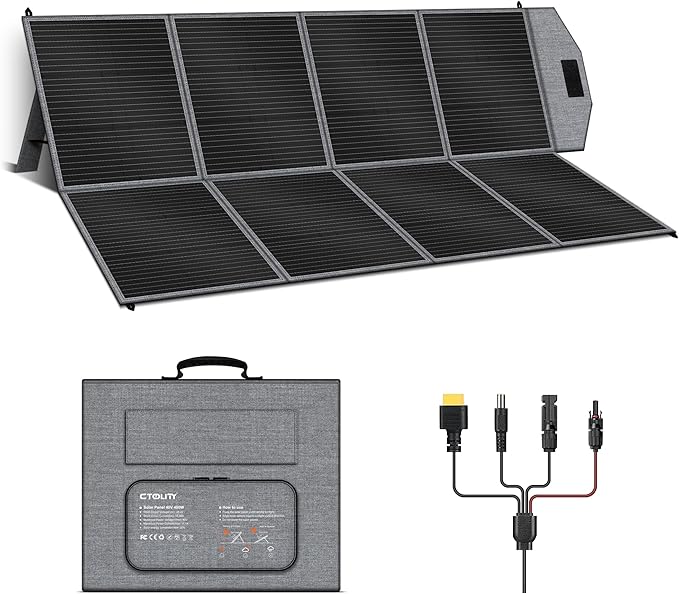 400w Foldable Solar Panel - Portable Solar Panel Charger for Power Station Camping RVs Off Grid