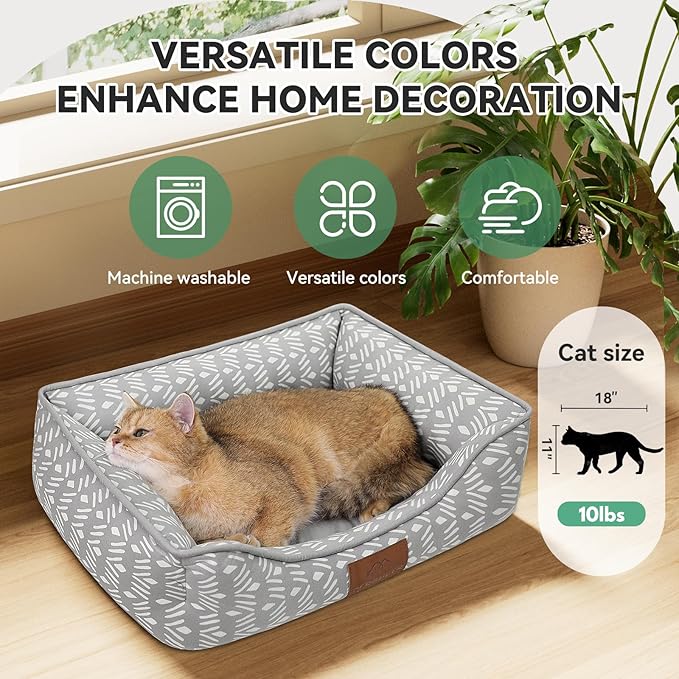 Rectangle Cat Dog Bed for Large Medium Small Pets Indoor Outdoor Machine Washable Sleeping Sofa