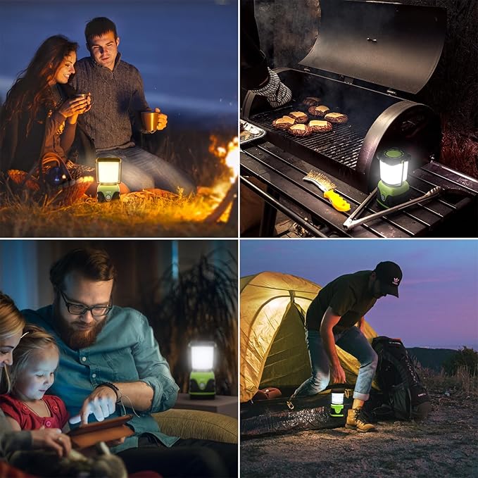 Lepro 1500LM Battery Powered LED Camping Lantern, Waterproof Tent Light with 4 Light Modes, Camping