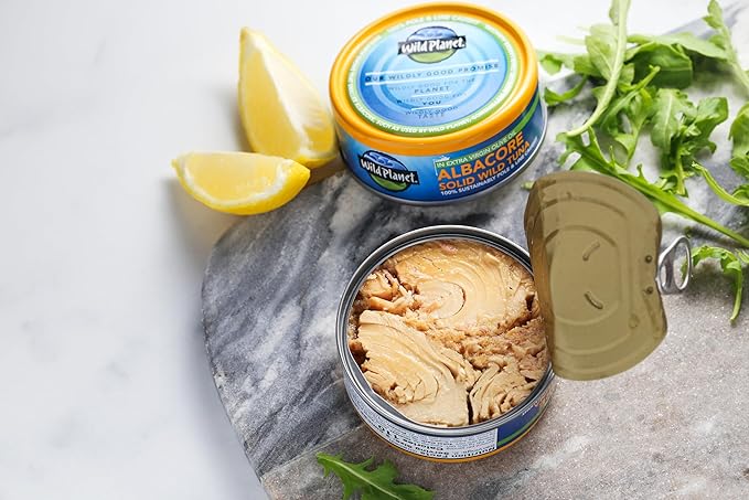Wild Planet Albacore Wild Tuna in Extra Virgin Olive Oil, Canned Tuna, Sustainably Wild-Caught