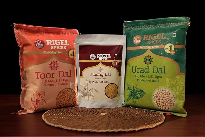 Rigel Spices | Urad Dal (4 Pounds) | Whole white | Rich in Protein