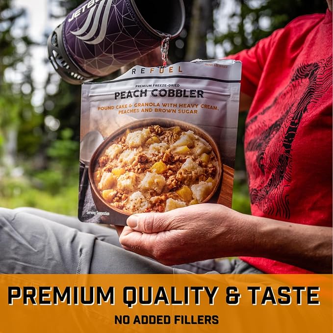 Peak Refuel Cobbler | Protein | Calories | 100% Real Ingredients | Premium Freeze Dried Backpacking