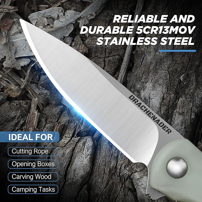 4-24/25" Mini Pocket Knife for Men and Women, Small Folding EDC Knife, 2.04" Silver Sharp Blade