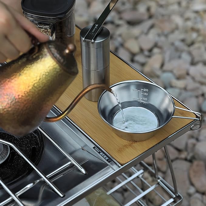 CAMPINGMOON 2pcs Set Stainless Steel Camping Sierra Cup 310ml S-220-2P (2pcs Set)