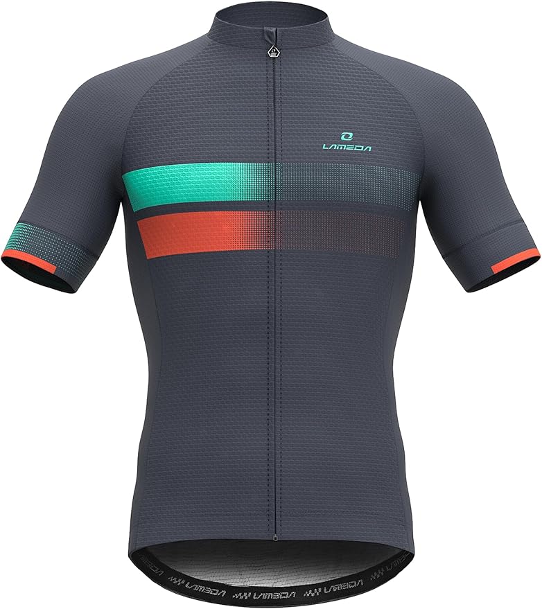 LAMEDA Men's Cycling Jersey Breathable Lightweight Bike Jersey Short Sleeve Quick Dry Moisture