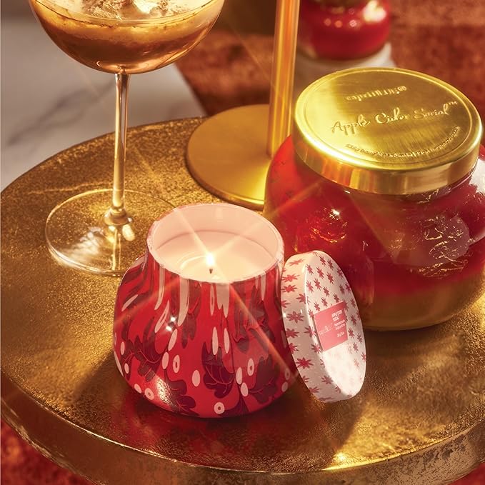 Capri Blue Pattern Play Signature Holiday Candle - Luxury Holiday Scented Candle for Home- Long
