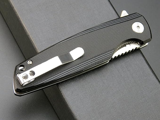 Eafengrow EF230 Folding Knife D2 Steel Blade G10 Handle Scales EDC Tool Knives for Outdoor Camping