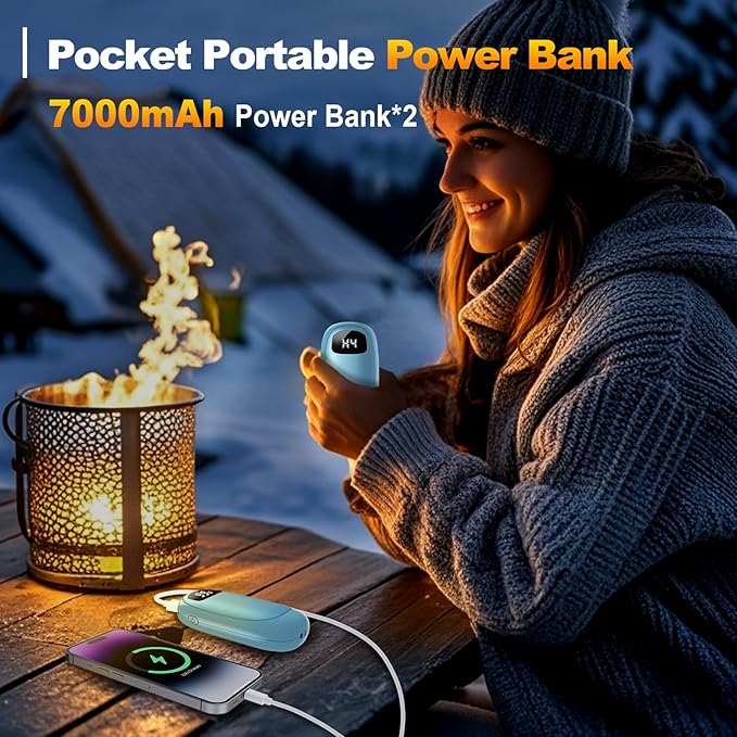Hand Warmers Rechargeable - Electric Hand Warmers, Max 20 Hrs Warmth 4 Levels Heat Up to 131??