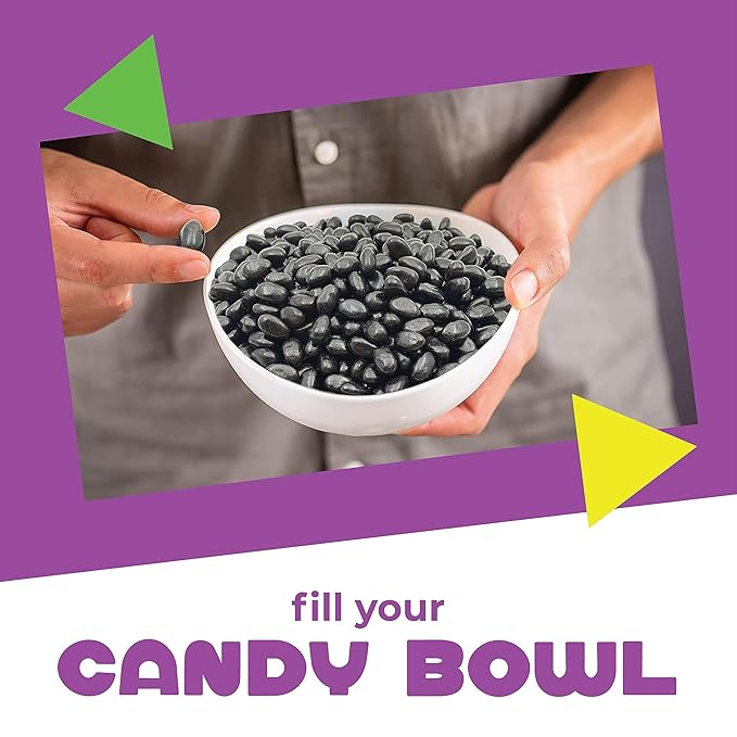 Black Licorice Jelly Beans Candy | 2 Lb Bag | Black Jelly Beans Bulk | Old School Candy for