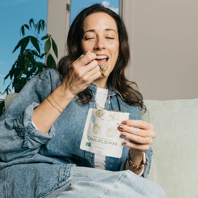 POSHI Marinated Cauliflower Florets Snack Pack | Salt + Pepper | Keto, Vegan, Paleo, Non GMO, Low
