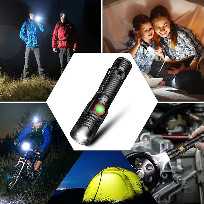 DARKBEAM LED Flashlights Rechargeable USB 2000 High Lumens, Small and Bright Pocket Flashlight