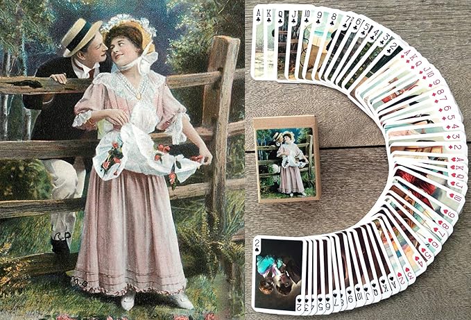 Valentine Day Love Photos Playing Cards (Poker Deck 54 Cards All Different) Vintage Retro Love