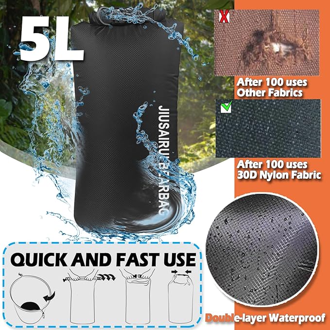 7.8Oz Ultralight Bear Bag Hanging Kit: 30D Waterproof Bear Proof Food Storage for Backpacking and