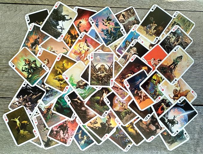 SciFi FANSTASY Playing Cards (Poker Deck 54 Cards All Different) Vintage Retro Fantasy SciFi