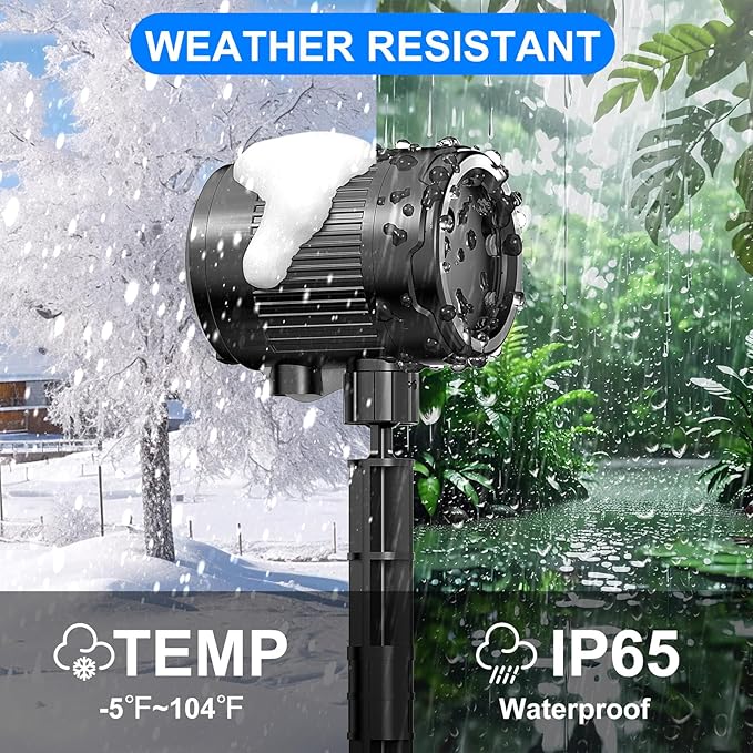 Christmas Laser Projector Light Outdoor: Green Red 2 Color Firefly Laser Lights, IP65 Waterproof
