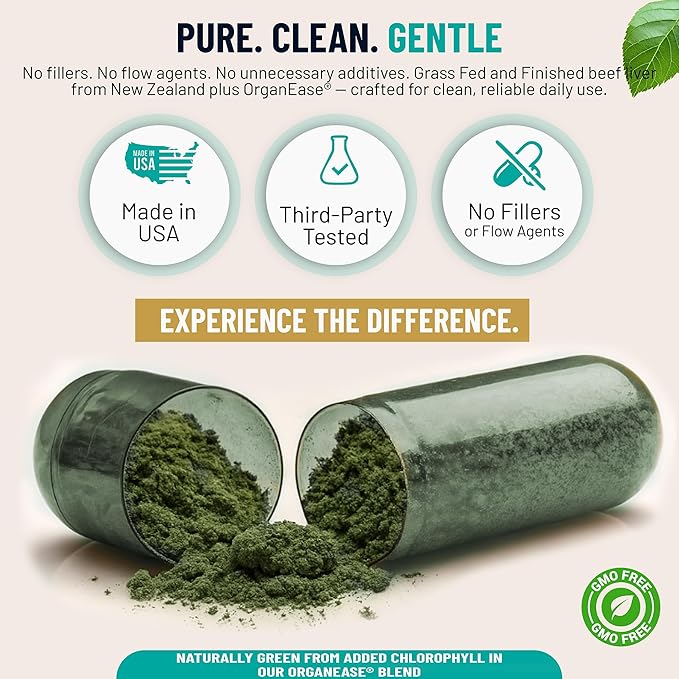 Beef Liver Gentle ??New Zealand Grass-Fed, Grass-Finished Desiccated Beef Liver Supplement with