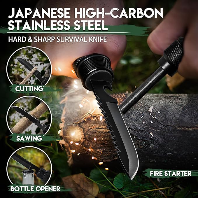 Freelander Tactical Axe 2 Pack, Sharp Tomahawk with Sheath, Portable Tomahawk with Clip and Bottle
