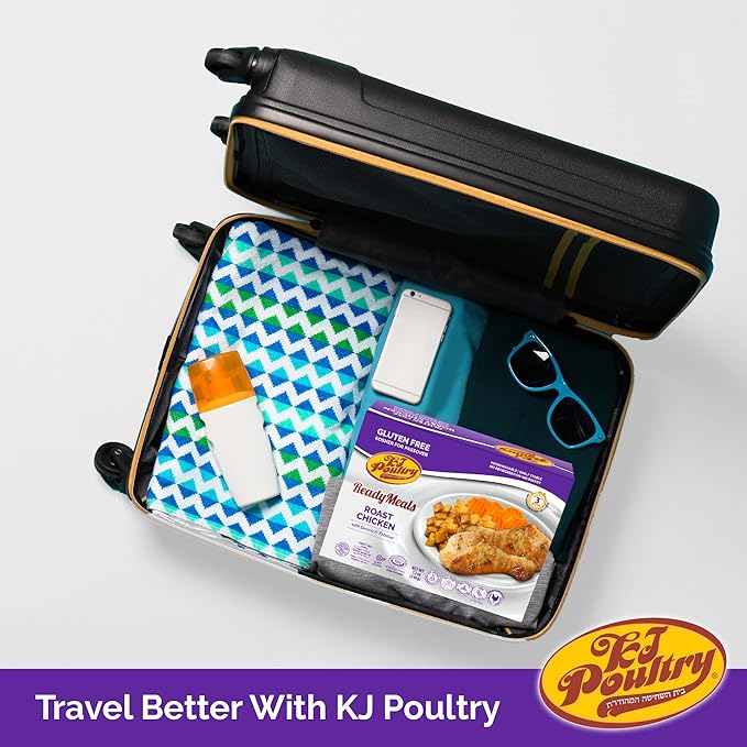 KJ Poultry Kosher for Passover Gluten Free Meals, Roast Chicken with Potato & Carrots, Halal, (2