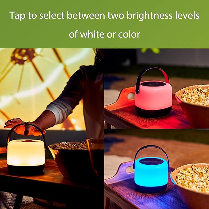 PHILIPS LED Solar Portable Light, 3-in-1 Light Setting 1-Pack Bright White (3000K), Color Changing