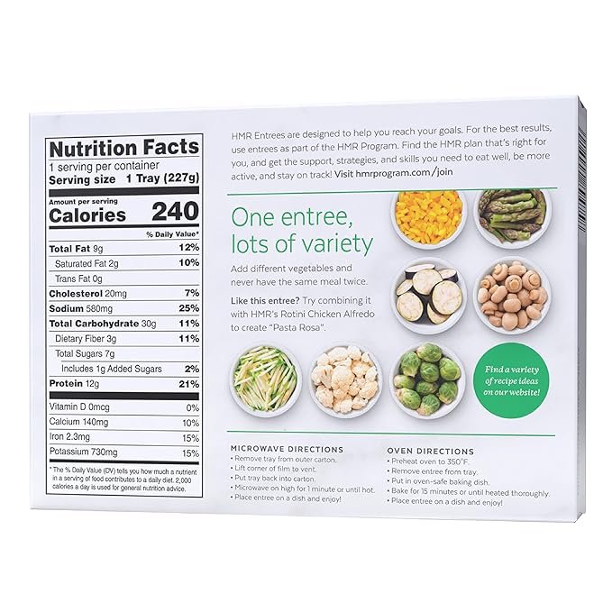 HMR Penne Pasta with Meatballs Entrée | Pre-packaged Lunch or Dinner to Support Healthy Eating |