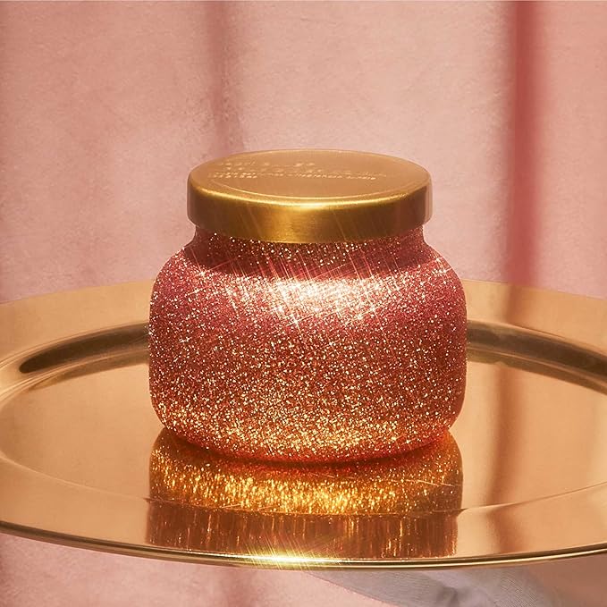 Capri Blue Signature Glam Jar Candle - Long Lasting Soy Wax Blend - Glitter Candles for Home