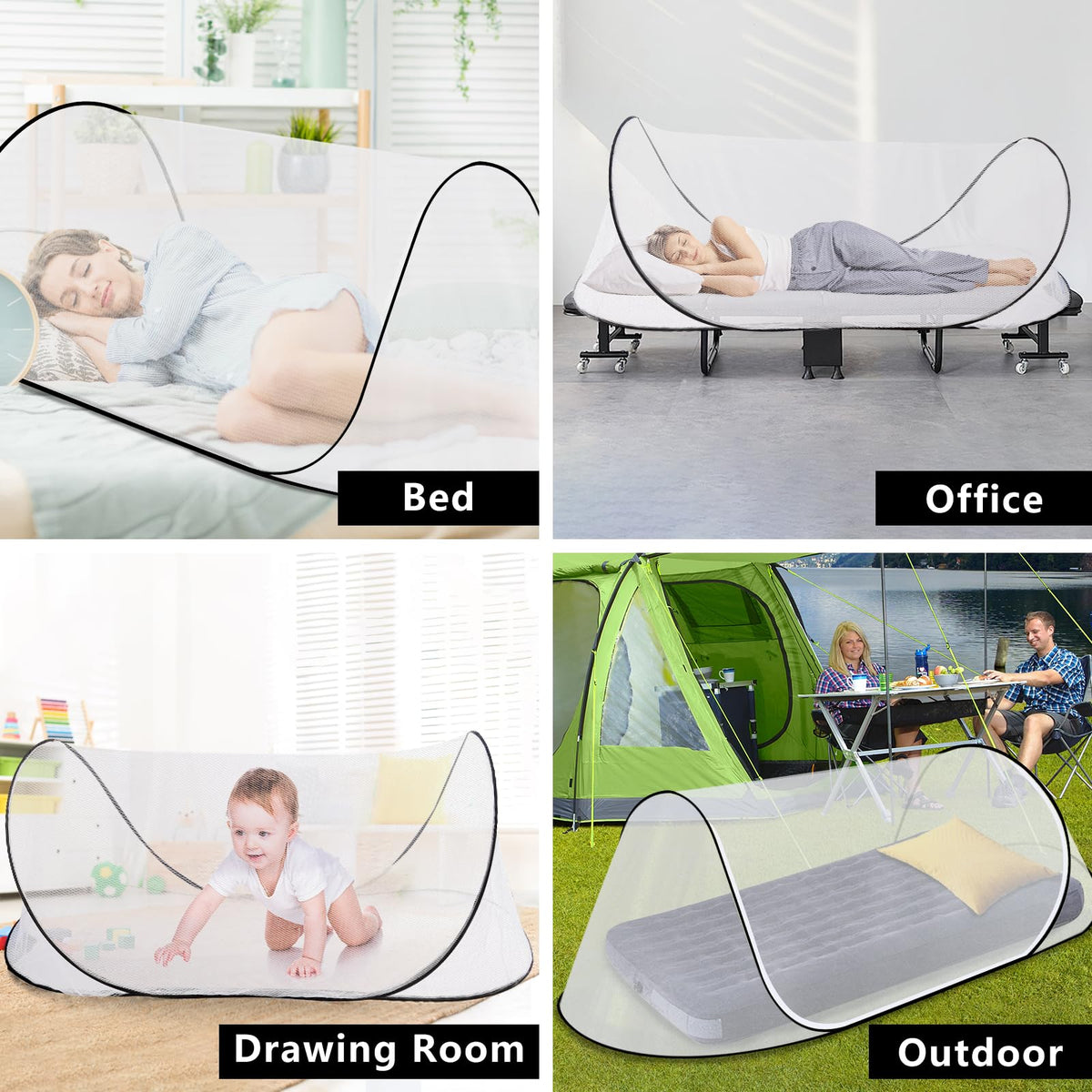 78 * 31 * 23 Inch Large Pop Up Mosquito Net, Portable Foldable Mesh Tent