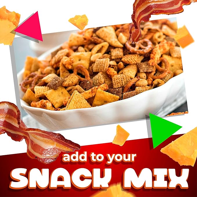 Smoky Bacon Cheese Pretzel Pieces | 1 Pound Bag | Bold Flavored, Naturally Seasoned Pretzels |