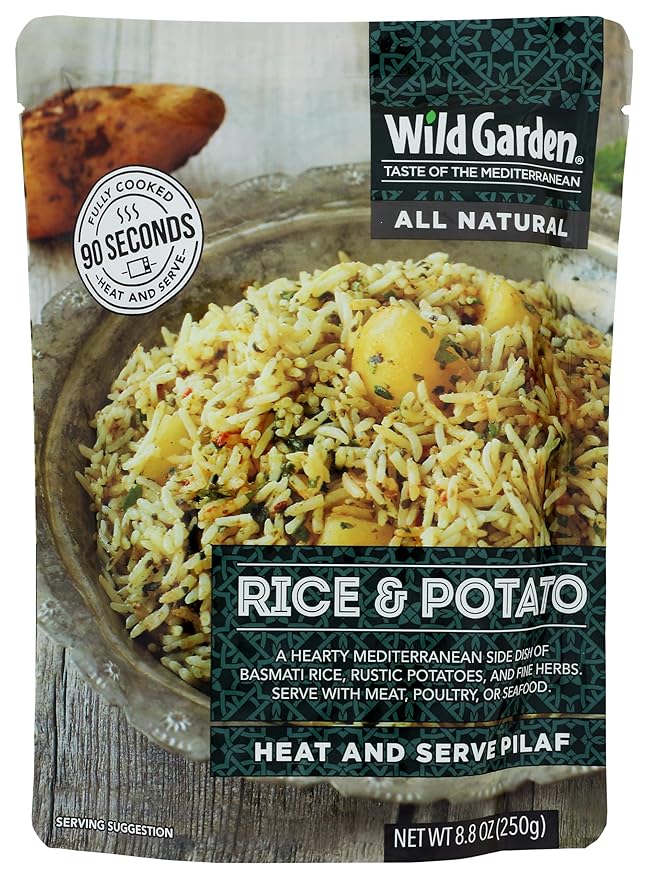 Wild Garden Heat and Serve Pilaf, Rice & Potato, Fully Cooked, Ready to Eat, Microwavable, 8.8 oz