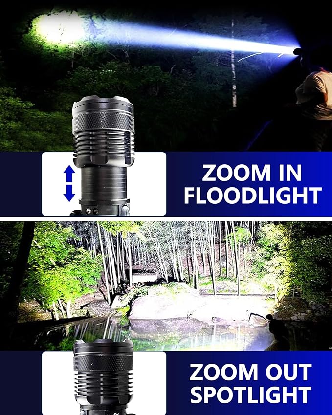 Headlamp Rechargeable -100,000LM Bright LED HeadLamp, 40H Runtime, Waterproof Headlights for