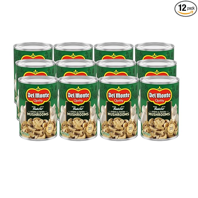 Del Monte® Mushrooms Stems and Pieces 8 oz. Can, 12 Pack