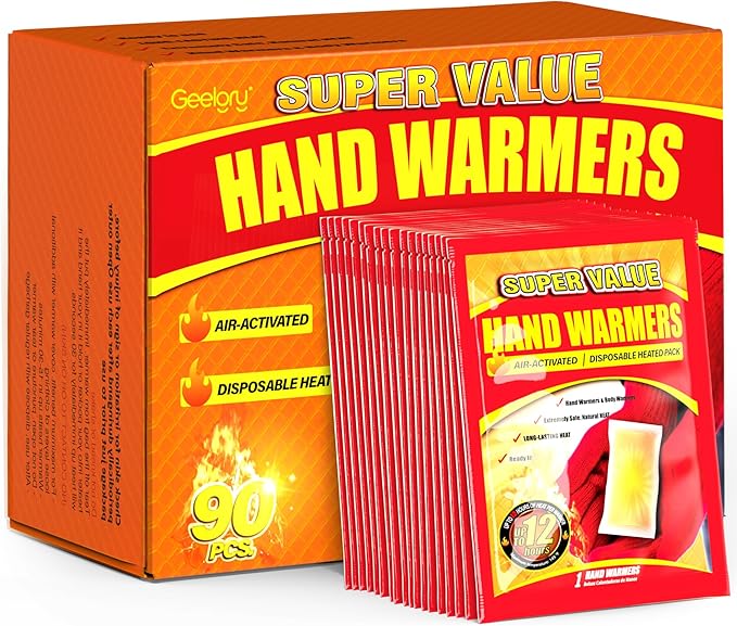 Hand Warmers Disposable 500/375/240/125/90/55/30 Pcs, Long-Lasting Up to 12 Hours for Warm Body