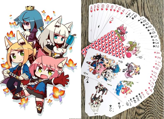 Anime Playing Cards # Poker Deck 54 Cards All Different # NAGA U Kawaii Anime Chibi Cute Manga