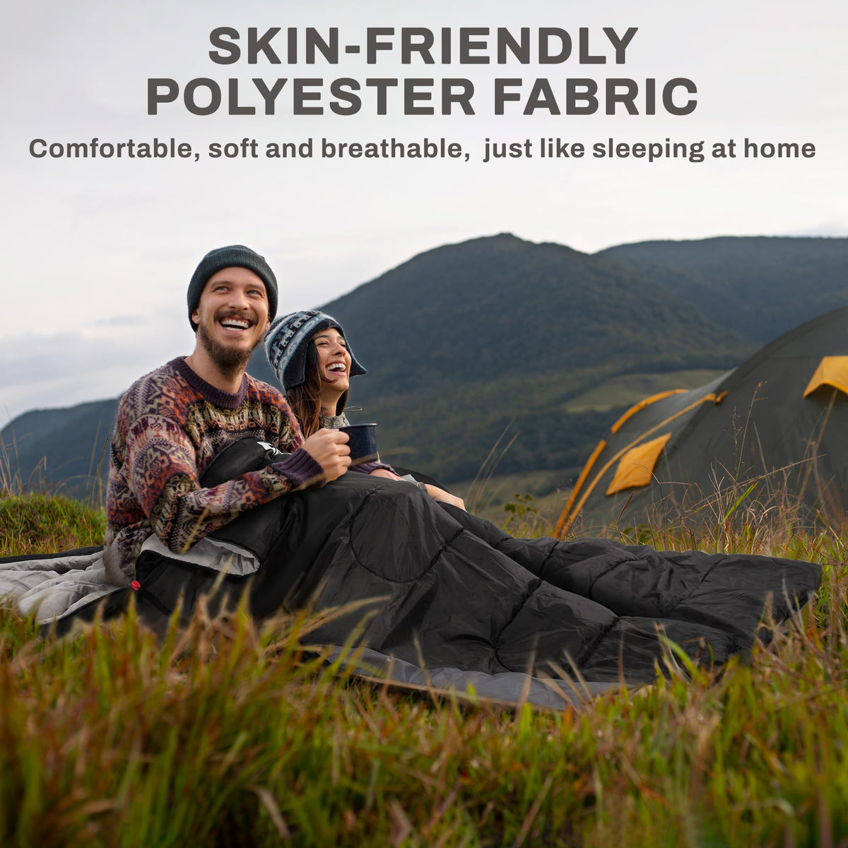 Elevon Sleeping Bag for Adults Teens Kids Cold Warm Weather, Portable Waterproof & Lightweight