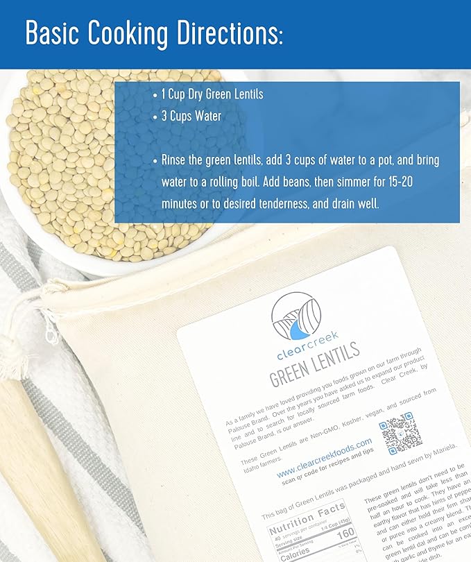 Red Lentils | Green Lentils | Golden Lentils | 12 LBS Total | Non-GMO | 100% Non Irradiated |