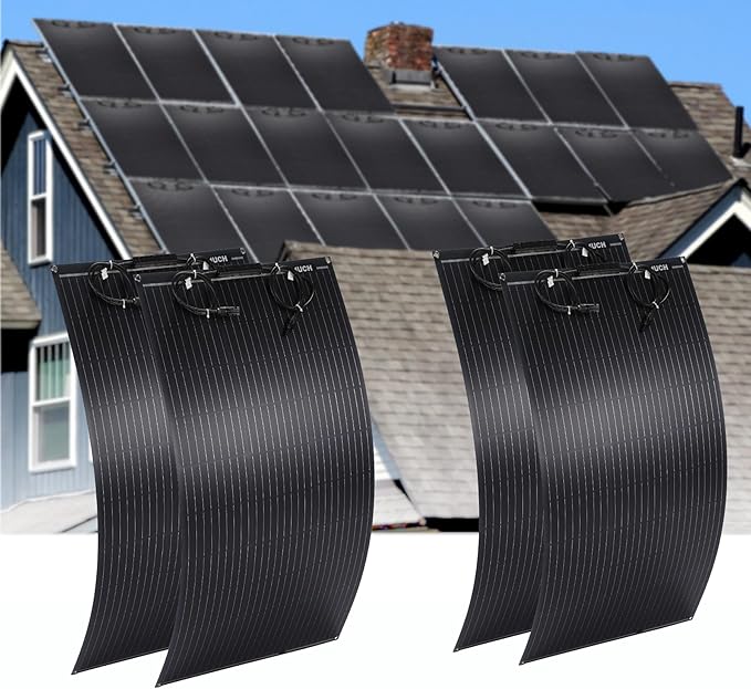 400W Semi-Flexible Solar Panel 12V Monocrystalline Ultra-Flexible Bendable Mono Off-Grid Charger