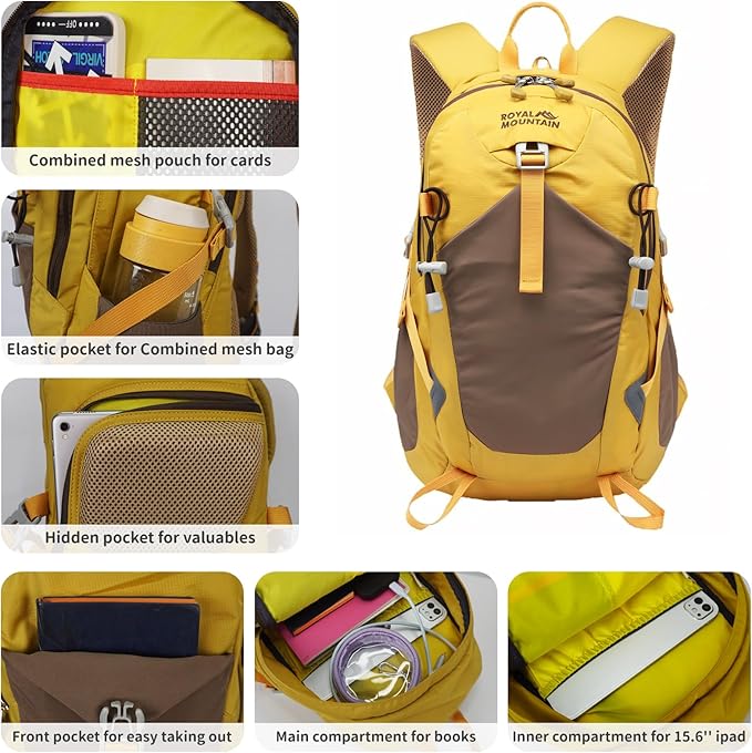 Small Hiking Backpack, 20L Lightweight Travel Backpacks For Men Women, Water Resistant Outdoor Day