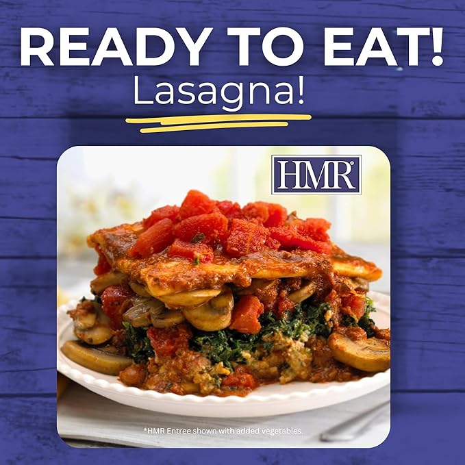 HMR Lasagna with Meat Sauce Entrée | Pre-packaged Lunch or Dinner to Support Weight Loss | Ready to