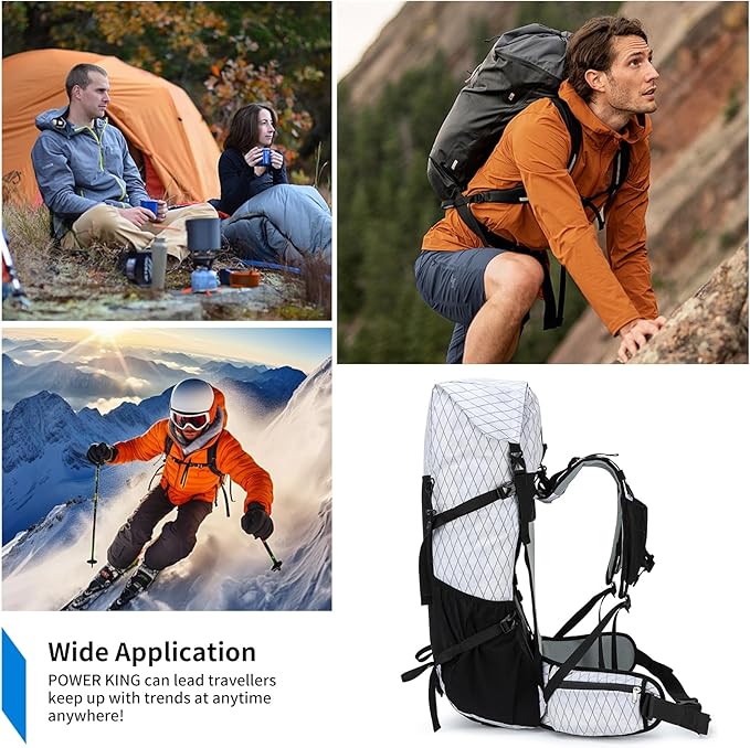Hiking Backpack,40L to 50L Extra Large Capacity Hiking Bag,Internal Frame Camping Backpack,Upgraded