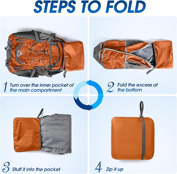 IGOLUMON Hiking Backpack 40L Packable Lightweight Camping Backpack Men Women Waterproof Hiking