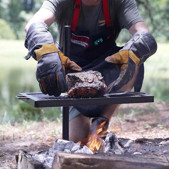 GameMaker Open Fire Cooking Grill ??Portable Campfire Grill for Open Flame Cooking, Firepits