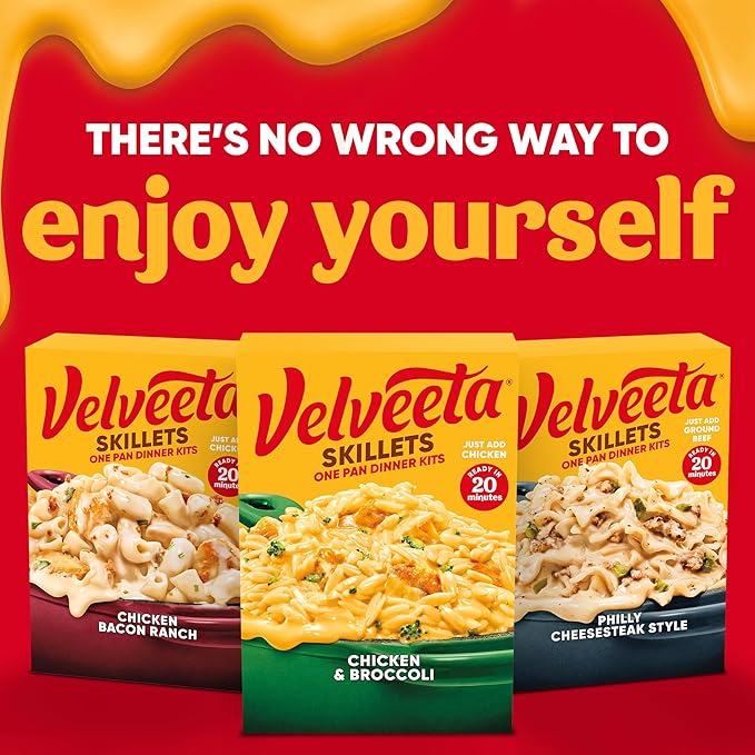 Velveeta Skillets Chicken & Broccoli One Pan Dinner Kit, 13.6 oz Box