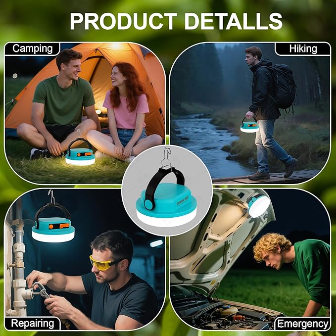 Outdoor Camping lamp Rechargeable lamp, Portable Lighting lamp. Equipped with 6 Brightness