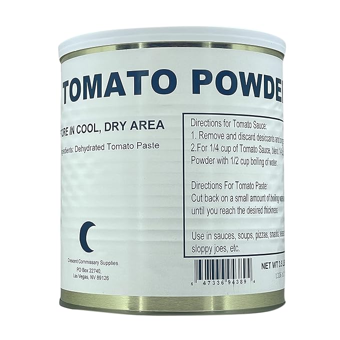 Military Surplus Freeze Dried Dehydrated Tomato Powder Can | Jarred and Packed Emergency Food For