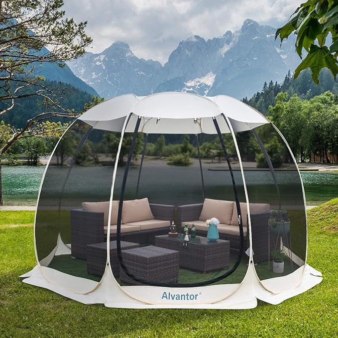 Alvantor Pop Up Screen Tent House Room Instant Outdoor Camping Canopy Sun Shelter Gazebo for Patio
