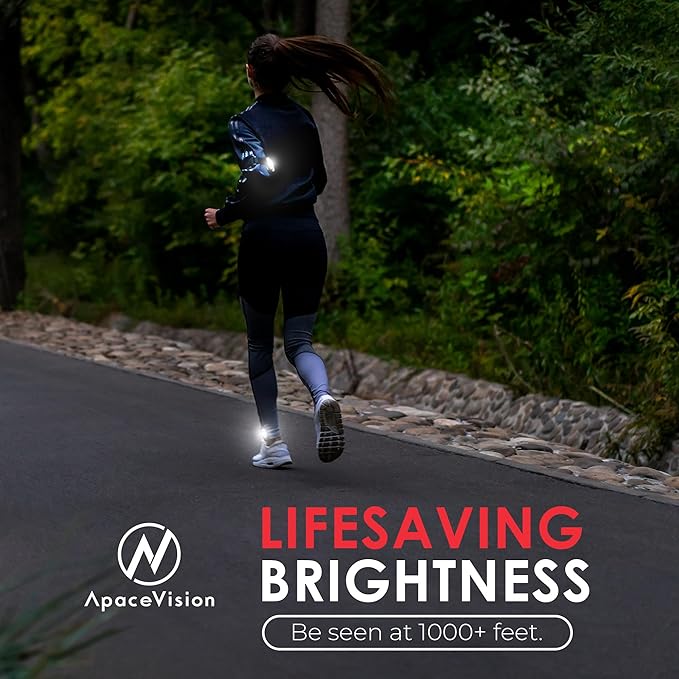LED Safety Light (2 Pack) - Clip On Strobe/Running Lights for Runners, Dog, Bike, Walking, Boat